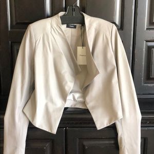 Theory Grey Leather Jacket